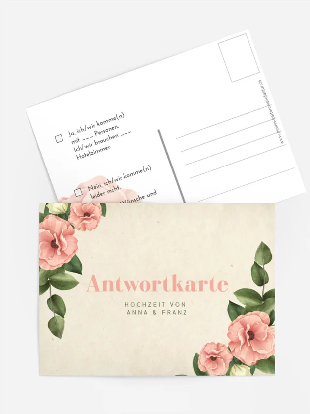 Antwortkarte Luxuriöse Blumen