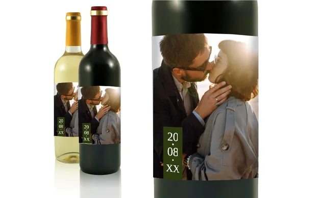 Hochzeit Flaschenetiketten Zweig der Liebe