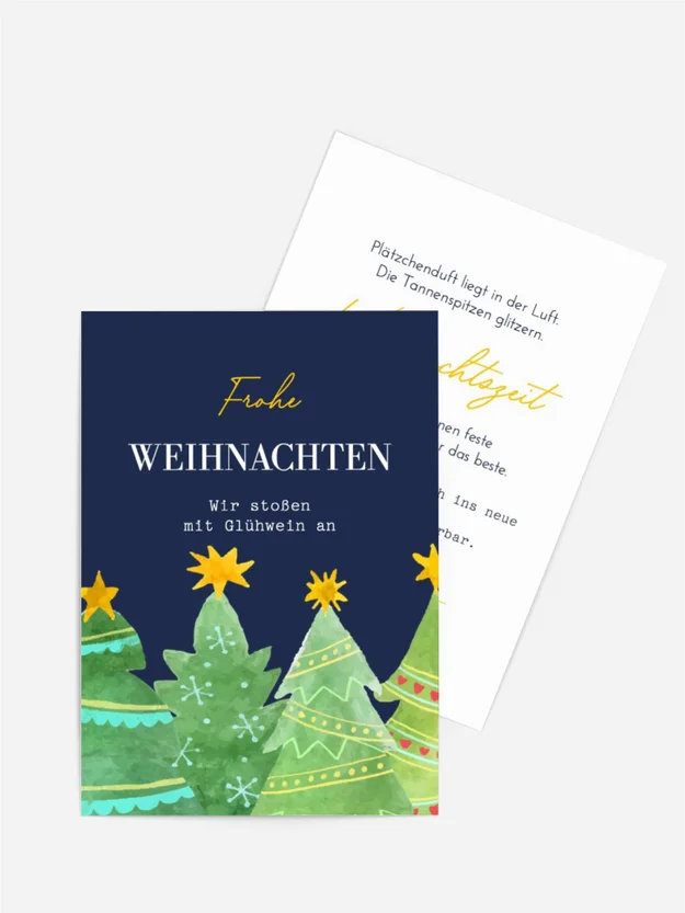 Grußkarte Weihnachten Weihnachtswald