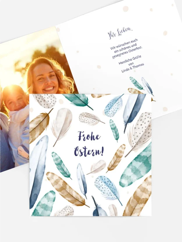 Osterkarte Buntes Osterfest