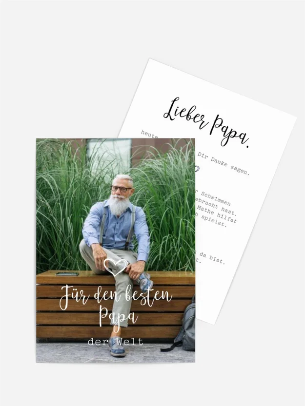 Vatertagskarte Liebe Bart