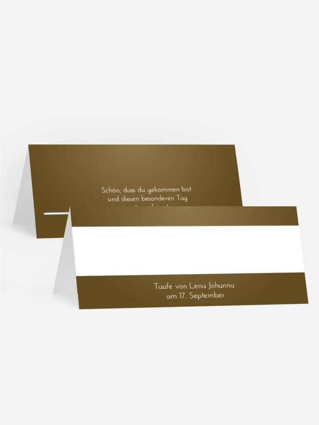 Tischkarte zur Taufe Chi-Rho Tischkarte zur Taufe Chi-Rho