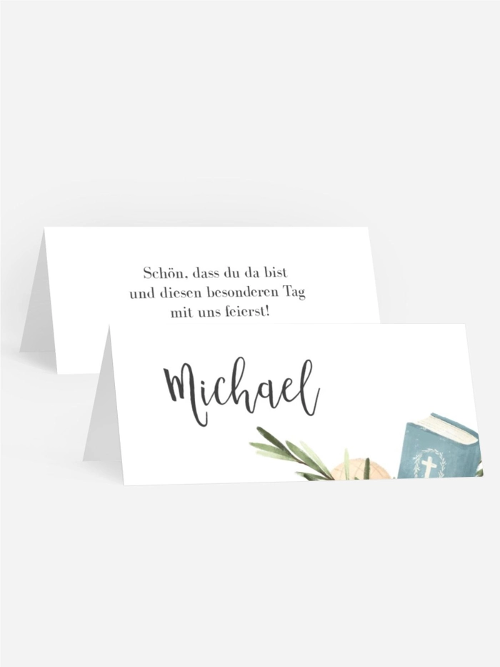Tischkarte Konfirmation Kommunionskörbchen Tischkarte Konfirmation Kommunionskörbchen