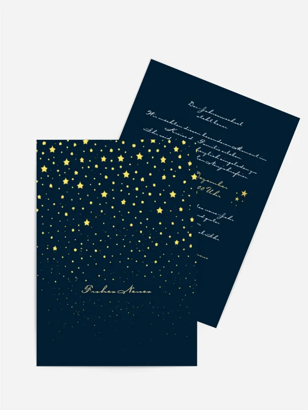 Neujahrskarte Eine Ansammlung von Sternen