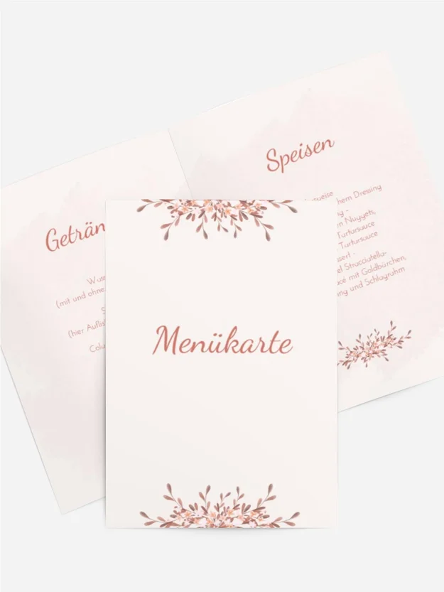 Menükarte Geburtstag Glückwunschkranz