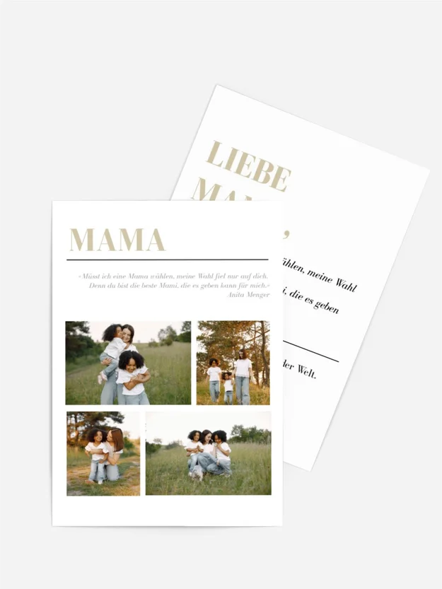 Grußkarte zum Muttertag Lebensstreifen