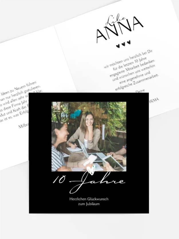 Jubiläumskarten Arbeitssucht