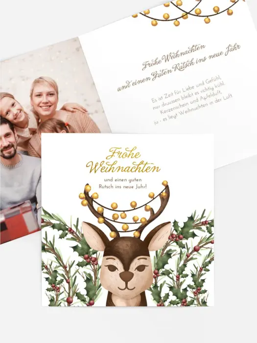 Hirsche & Weihnachtslaternen