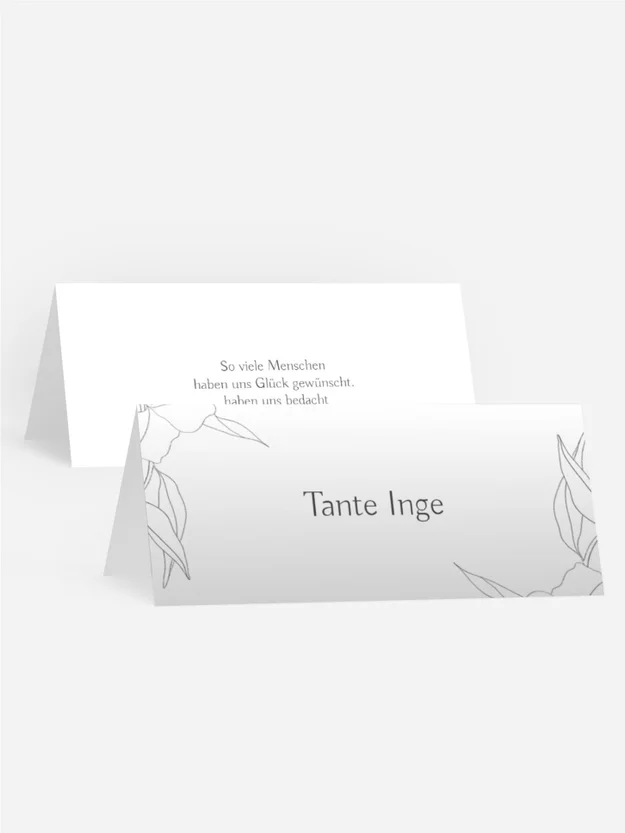 Tischkarte Blumenreigen