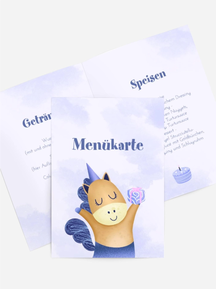 Menükarte Geburtstag  Magisches Geschenk