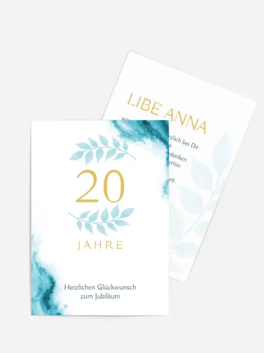 Jubiläumskarten Lorbeerzweige