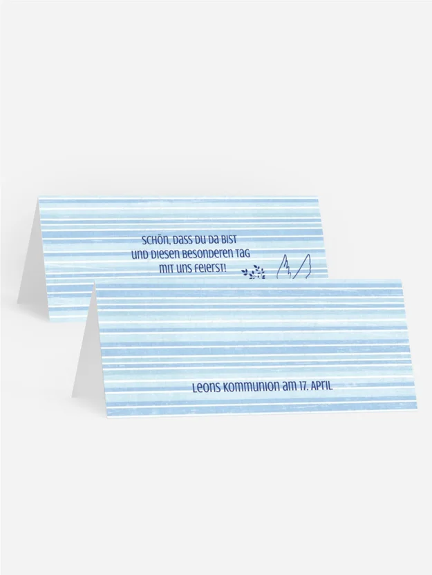 Tischkarte Kommunion Taube 2