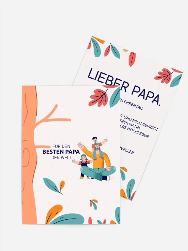 Vatertagskarte Einheimischer Baum