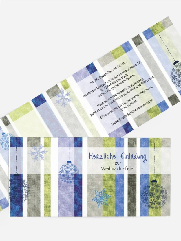 Einladungskarte Weihnachten Privat Schmuck