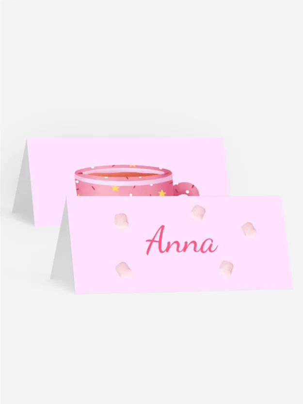 Tischkarte Geburtstag  Luft Marshmallow