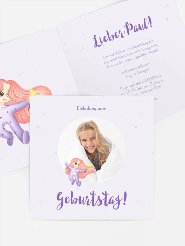 Geburtstagseinladung Dornröschen