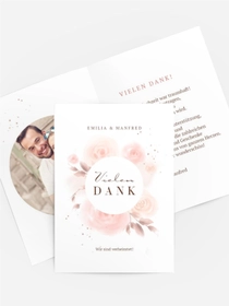 Dankeskarte Hochzeit "Aquarell Natur"