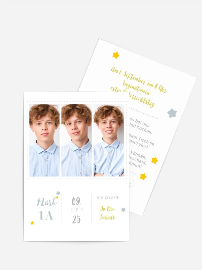 Einladungskarte Einschulung Schulstars Einladungskarte Einschulung Schulstars