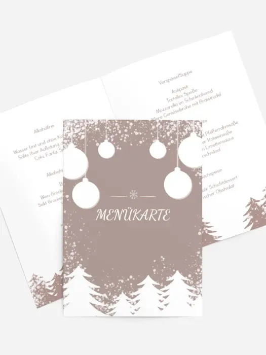 Menükarte Weihnachten Weihnachtsgeschichte