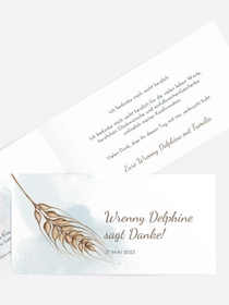 Dankeskarte Konfirmation Goldene Ährchen