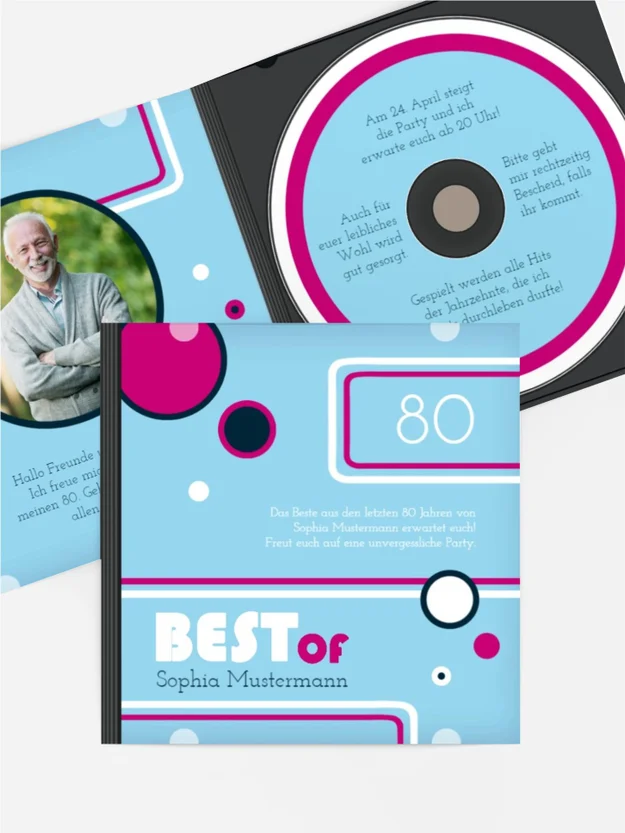 Geburtstagseinladung Best Of CD Foto 80
