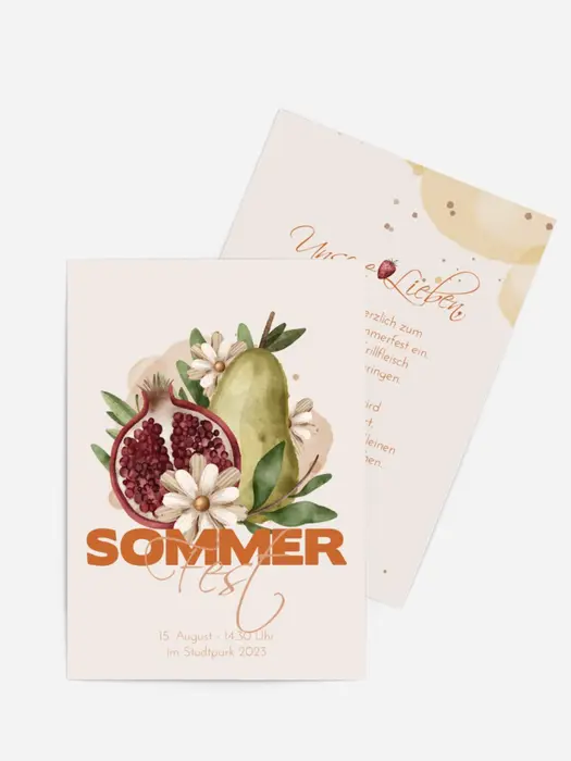 Sommerfest Einladung Reife Früchte