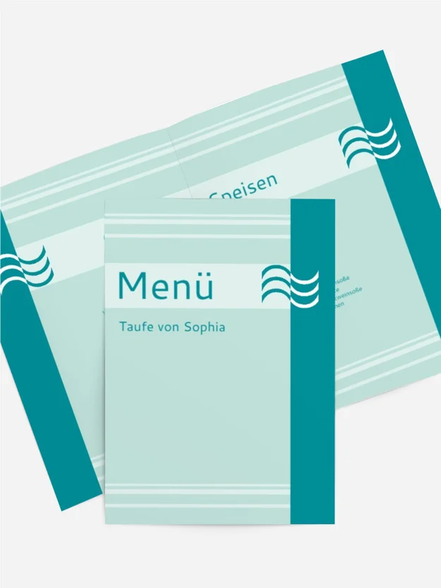 Menükarte Taufe Lebenswasser Menükarte Taufe Lebenswasser
