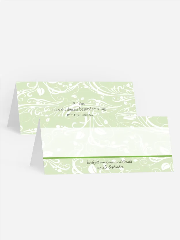 Tischkarte Blättertraum