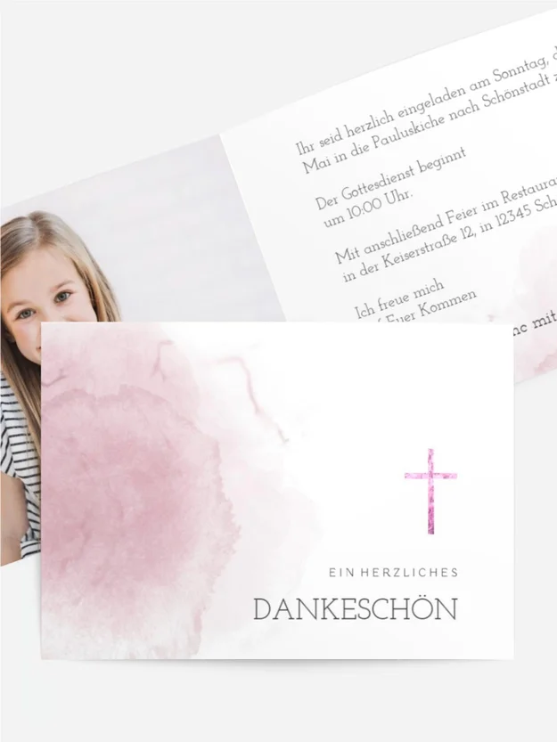 Dankeskarte Konfirmation Himmelsdach Dankeskarte Konfirmation Himmelsdach