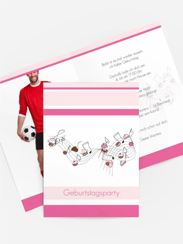 Einladungskarte zum Geburtstag sweets Foto Einladungskarte zum Geburtstag sweets Foto