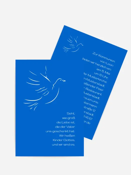 Einladungskarte Kommunion Pigeon Einladungskarte Kommunion Pigeon