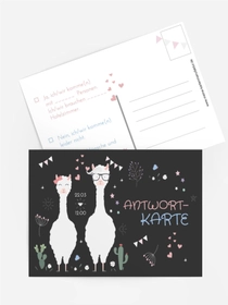 Antwortkarte Lamas Hochzeit Antwortkarte Lamas Hochzeit
