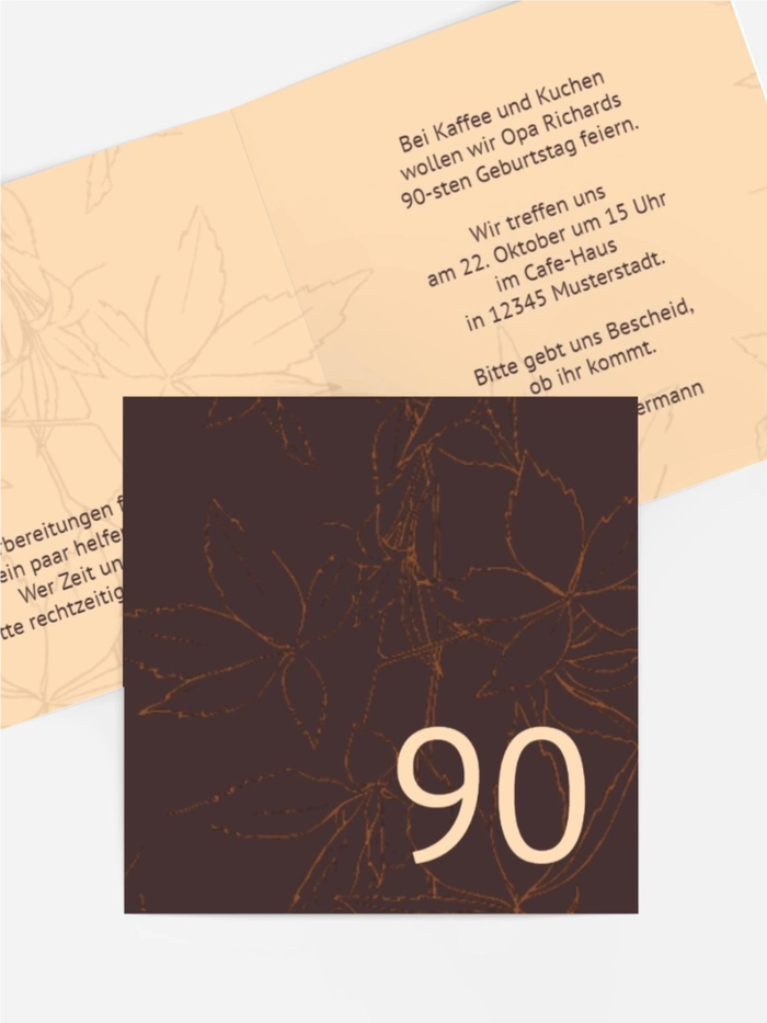 Geburtstagseinladung Herbst 90