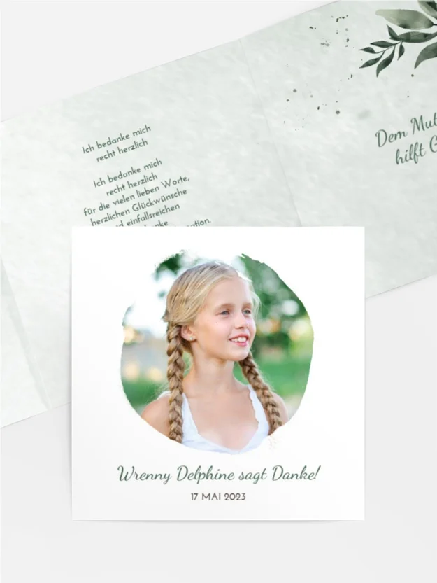 Dankeskarte Konfirmation Magische Zweige