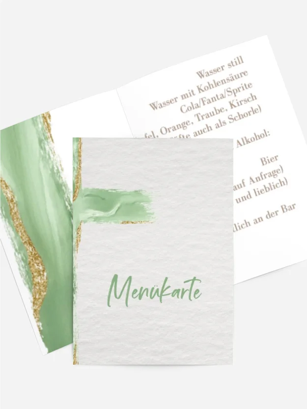 Menükarte Firmung Ölfarben