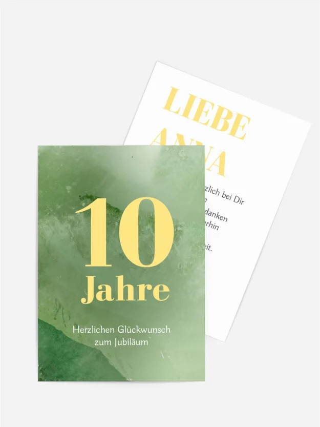 Jubiläumskarten Zusammenarbeiten