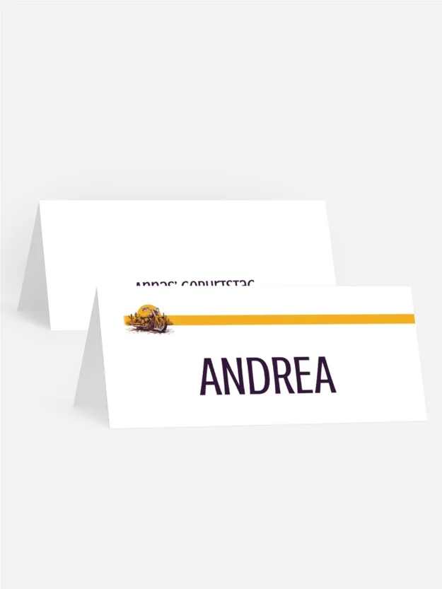 Tischkarte Geburtstag Moto-Reise