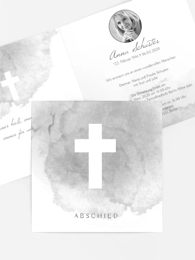 Trauerkarte Im Namen des Vaters