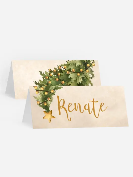 Tischkarte Weihnachten Weihnachtswagen Tischkarte Weihnachten Weihnachtswagen