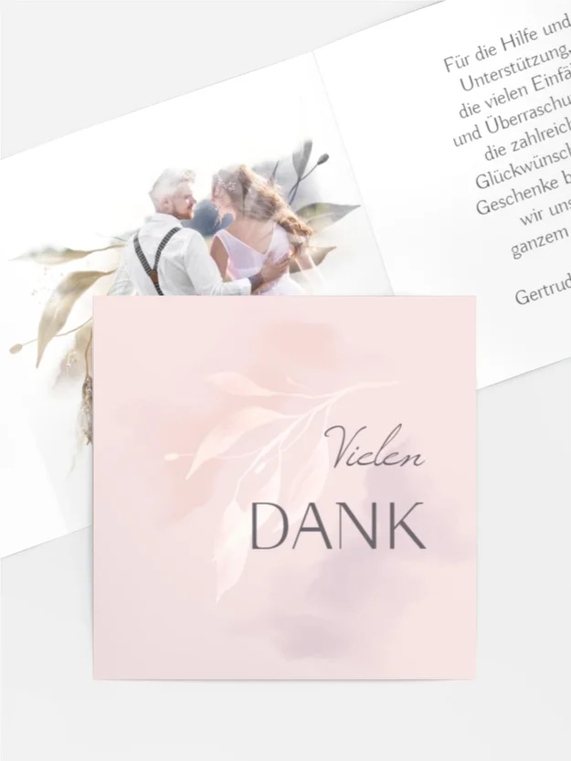 Dankeskarte Hochzeit "Transparente Zukunft"