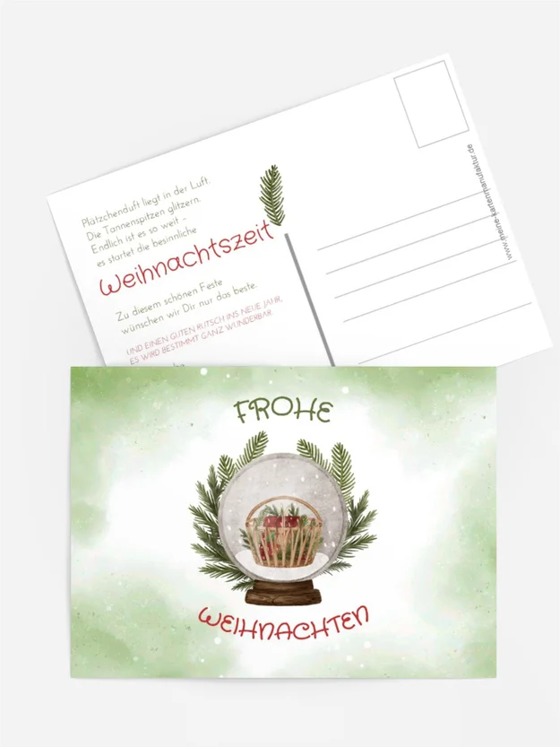 Grußkarte Weihnachten Weihnachtskugel