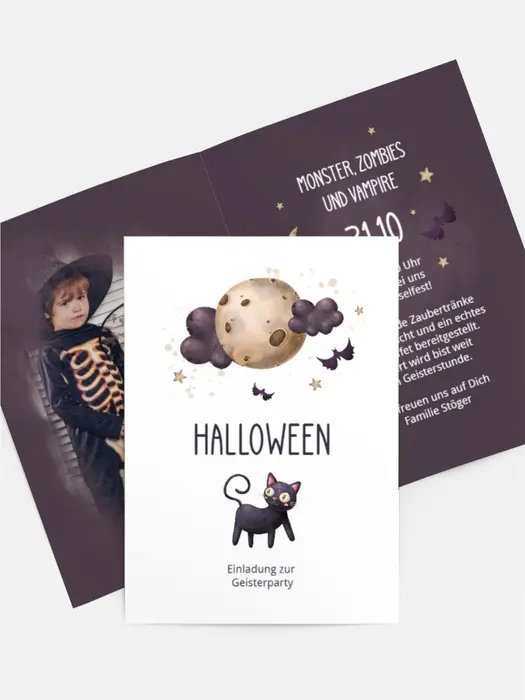 Halloween Einladung Der Vollmond