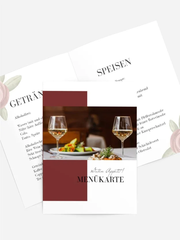 Menükarte Geburtstag Abstrakte Komposition