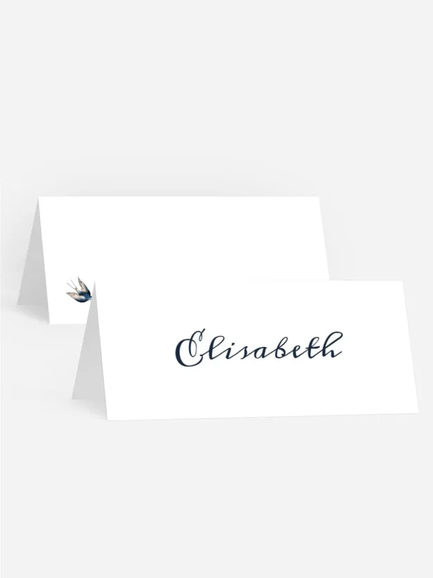 Tischkarte Vögel des Glücks