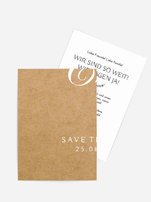 Save-the-Date Karte Goldstaub