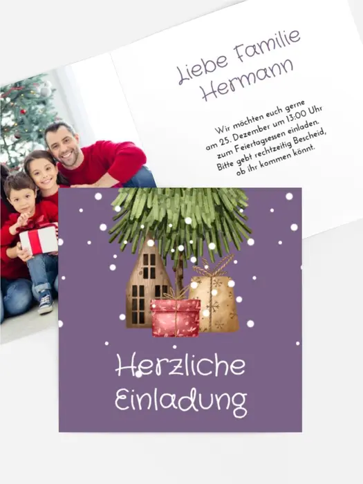 Fotoeinladung Weihnachten Rentier Weihnachten