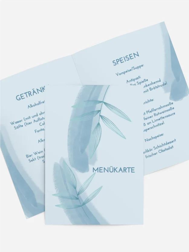 Menükarte Geburtstag Zerbrechlichkeit