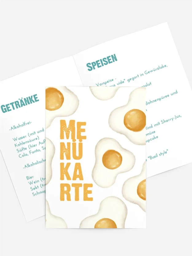 Menükarte Geburtstag Frühstück zum Geburtstag