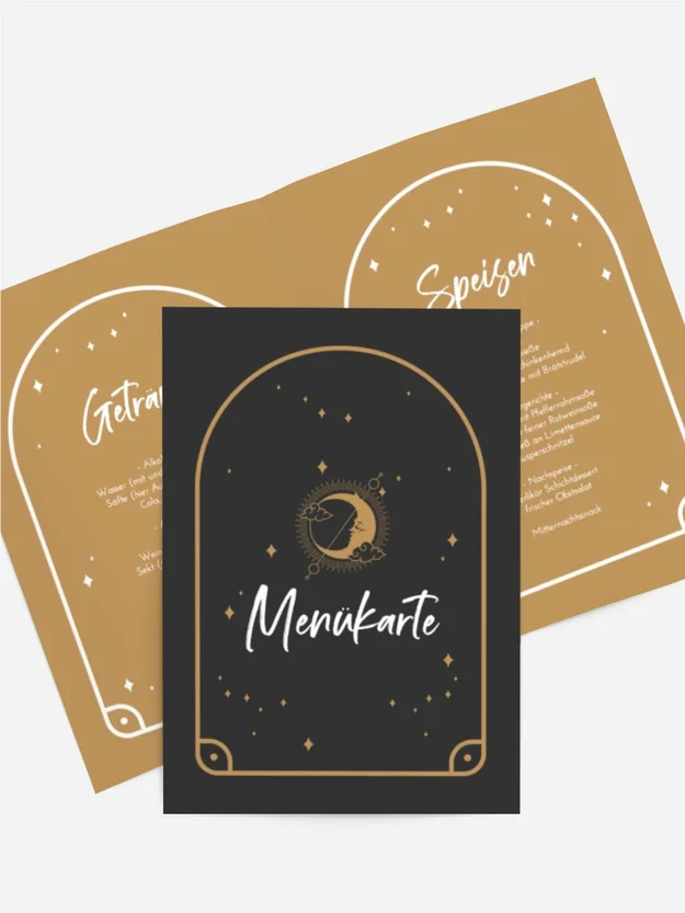 Menükarte Liebesbogen