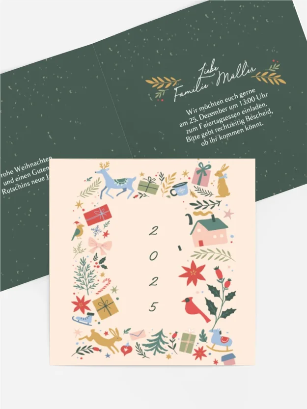 Einladung Weihnachten Weihnachtsdekorationen